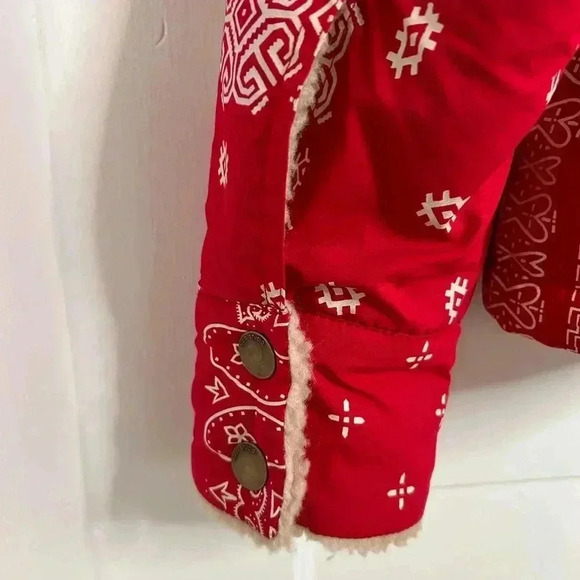 NDG Studio Paris Red  and White Jacket withh Faux Lambskin Interior Lg. - Picture 10 of 13